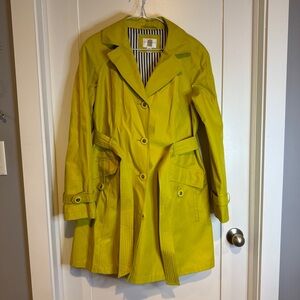 Women's Neon Yellow Trench Coat